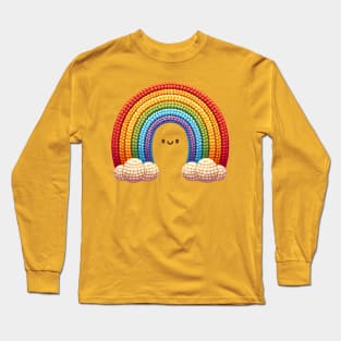 Cute rainbow made from crocheting Long Sleeve T-Shirt